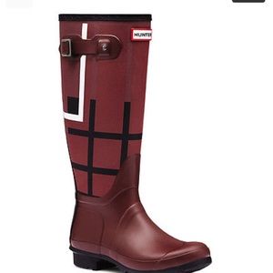 Hunter Original Tartan Tall Winter Rain Boots (7)